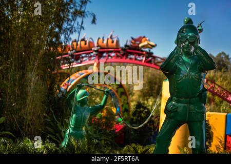 Orlando Florida, Januar 05,2021. Draufsicht auf Spielzeugsoldaten in den Hollywood Studios (48) Stockfoto