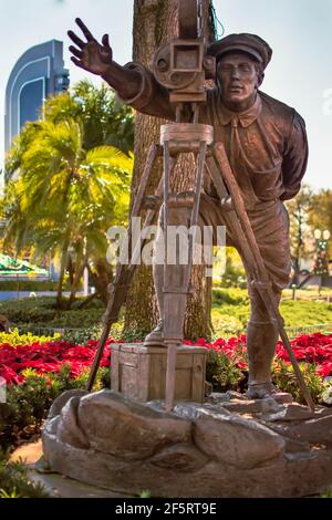 Orlando Florida, Januar 05,2021.Junge Walt Disney Drehstatue in Hollywood Studios (110) Stockfoto