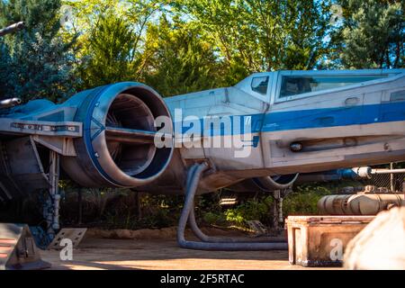 Orlando, Florida. Januar 05, 2021. X-Wing Fighter in den Hollywood Studios (41) Stockfoto