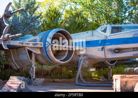 Orlando, Florida. Januar 05, 2021. X-Wing Fighter in den Hollywood Studios (42) Stockfoto