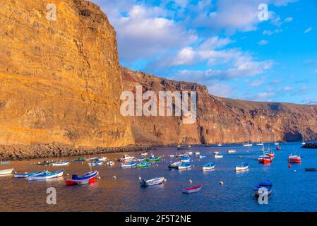 Marina in Valle Gran Rey, La Gomera, Kanarische Inseln, Spanien. Stockfoto