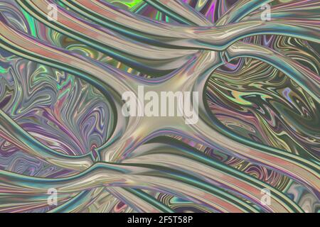 Abstrakt grün neon leuchtenden Hintergrund mit Formen. 3D Bilder, 3D Rendering Stockfoto