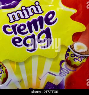 Cadbury's Mini Creme Eier Stockfoto