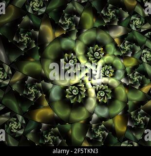 Bunte Blumenmalerei Glas Eindruck kaleidoskopischen Design. Schöne getönte Mosaik-Muster für Kunst Hintergrund, (fraktale Kirche Glasmalerei Abstraa Stockfoto