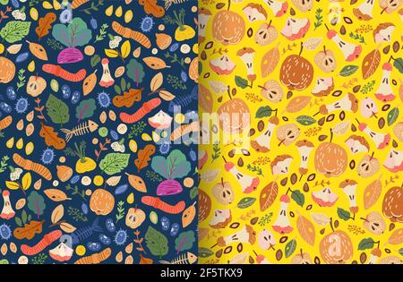 Recycling und Kompostierung Stock Vektor