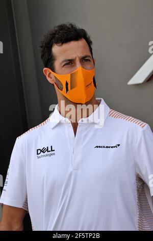 Sakhir, Bahrain. März 2021, 28th. Daniel Ricciardo (AUS) McLaren. Großer Preis von Bahrain, Sonntag, 28th. März 2021. Sakhir, Bahrain. Quelle: James Moy/Alamy Live News Stockfoto