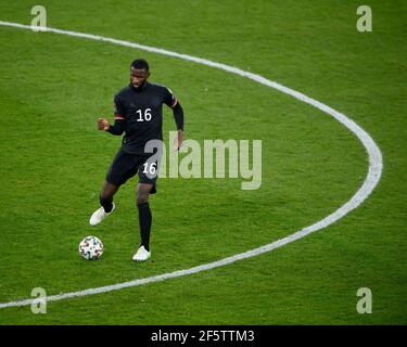 Antonio Rüdiger (Deutschland) GES / Fussball / WM-Qualifikation: Deutschland - Island, 25.03.2021 Fußball: WM-Qualifikationsspiel: Deutschland gegen Island, Duisburg, Deutschland, 25. März 2021 Verwendung weltweit Stockfoto