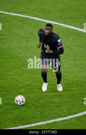 Antonio Rüdiger (Deutschland) GES / Fussball / WM-Qualifikation: Deutschland - Island, 25.03.2021 Fußball: WM-Qualifikationsspiel: Deutschland gegen Island, Duisburg, Deutschland, 25. März 2021 Verwendung weltweit Stockfoto