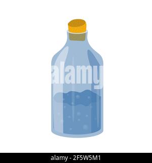 Hexenflasche im Cartoon-Stil isoliert Vektor-Illustration Stock Vektor