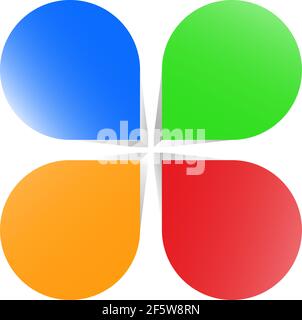 Räumliche, 3D abstrakte geometrische Ikone mit leerem, leerem Raum. Präsentation, Infograph Design Element - Stock Vektor Illustration, Clip Art Grafiken Stock Vektor