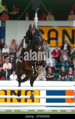 Die Nordamerikanischen, Spruce Meadows 2004, Beezie Madden (USA), Urteil Stockfoto