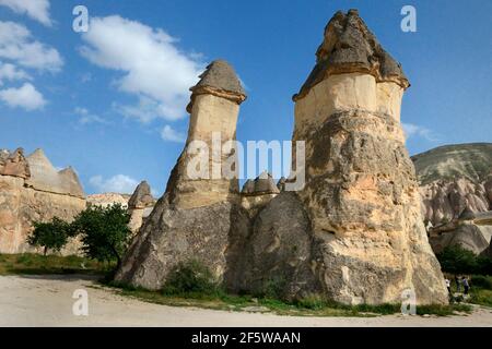 Tuffkegel, Anatolien, Feenkamine, Zelve, Goereme, Monks Valley, Monks Valley, in der Nähe von Pasabag, Kappadokien, Türkei Stockfoto