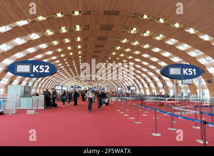 Flughafen Charles de Gaulle, Paris, Frankreich Stockfoto