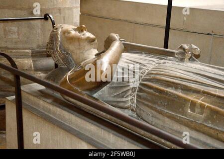 Grab von König Richard Löwenherz, Kathedrale Notre Dame de Rouen, Richard I., Rouen, Normandie, Frankreich Stockfoto