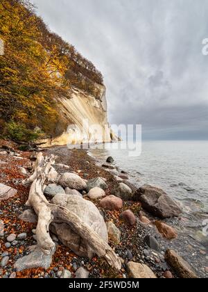 Ostseeküste auf der Insel Moen in Dänemark. Stockfoto