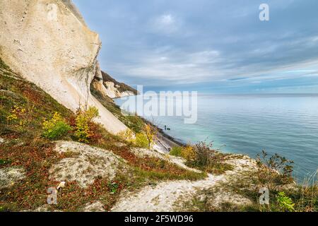 Ostseeküste auf der Insel Moen in Dänemark. Stockfoto