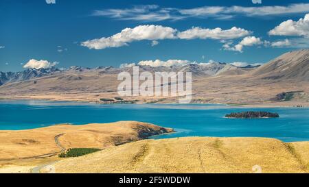 Lake Tekapo, Canterbury, Neuseeland Stockfoto