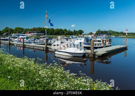 Hafen von Barssel, Niedersachsen, Deutschland Stockfoto