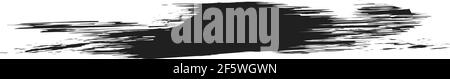Grungy, Grunge, und strukturierte dicke Linie Trennlinie, Pinsel, Pinselstrich Vektor. Tinte, Flüssigkeit und Flüssigkeit horizontal Spritz-Effekt – Stock Vektor-Illust Stock Vektor