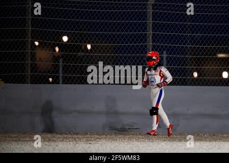 Sakhir, Bahrain. März 2021, 28th. Sakhir, Bahrain. März 2021, 28th. 09 MAZEPIN Nikita (rus), Haas F1 Team VF-21 Ferrari, Unfall, Unfall, während des Formel 1 Gulf Air Bahrain Grand Prix 2021 vom 26. Bis 28. März 2021 auf dem Bahrain International Circuit, in Sakhir, Bahrain - Foto Florent Gooden / DPPI Stockfoto