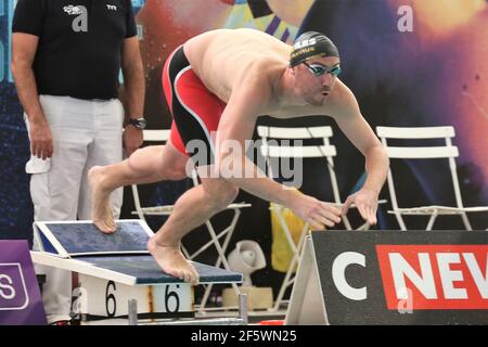 Jérémy Stravius von Etoiles 92, Finale B 50 m Schmetterling Männer während der FFN Golden Tour Camille Muffat 2021, Schwimmen olympischen und europäischen Auswahlen am 20. März 2021 im Cercle des Nageurs de Marseille in Marseille, Frankreich - Foto Laurent Lairys / DPPI Stockfoto