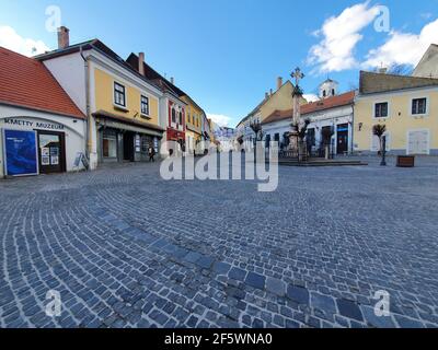 02.18.2020 - Szentendre, Ungarn: Ist eine Stadt am Ufer des Flusses im Kreis Pest Stockfoto