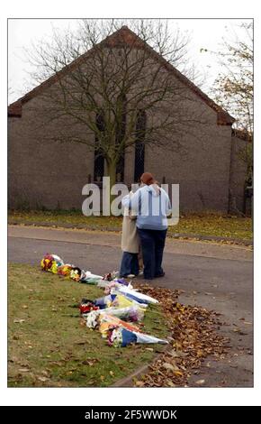 Der Tod von Luke Walmsley, erstochen in einem Coridor in Birkbeck Schule in North Somercotes, Lincolnshire.pic David Sandison 5/11/2003 Stockfoto