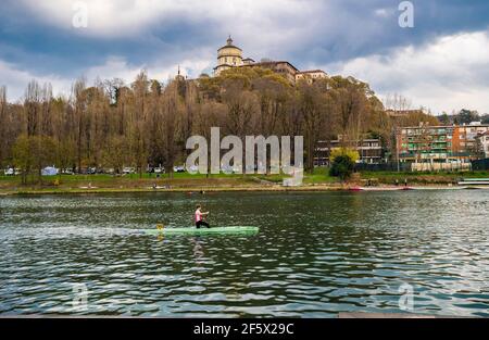 Turin, Italien. März 2021, 27th. Italien Piemont Turin - Valentino Park - Turin Kajak und Kanu Marathone Credit: Realy Easy Star/Alamy Live News Stockfoto