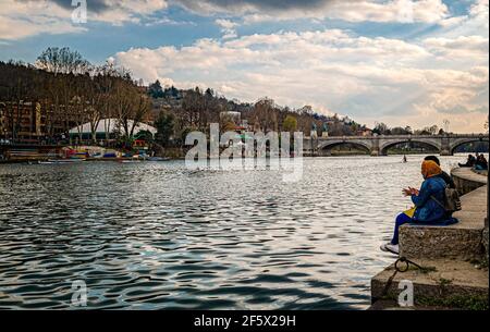 Turin, Italien. März 2021, 27th. Italien Piemont Turin - Valentino Park - Turin Kajak und Kanu Marathone Credit: Realy Easy Star/Alamy Live News Stockfoto