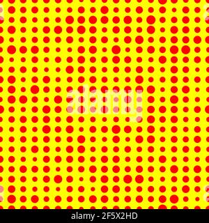 Popart, 1950, 1960 retro zufällige Polka Punkte, Kreise nahtlos wiederholbare Muster - Stock Vektor Illustration, Clip Art Grafiken Stock Vektor