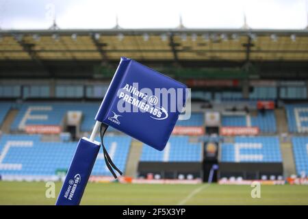 Exeter, Großbritannien. März 2021, 27th. Flagge während des Allianz Premier 15s Spiels zwischen Exeter Chiefs und Loughborough Lightning im Sandy Park in Exeter, England Credit: SPP Sport Press Foto. /Alamy Live Nachrichten Stockfoto