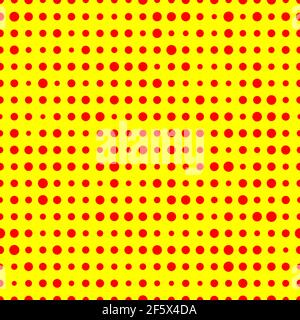 Popart, 1950, 1960 retro zufällige Polka Punkte, Kreise nahtlos wiederholbare Muster - Stock Vektor Illustration, Clip Art Grafiken Stock Vektor