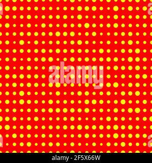 Popart, 1950, 1960 retro zufällige Polka Punkte, Kreise nahtlos wiederholbare Muster - Stock Vektor Illustration, Clip Art Grafiken Stock Vektor