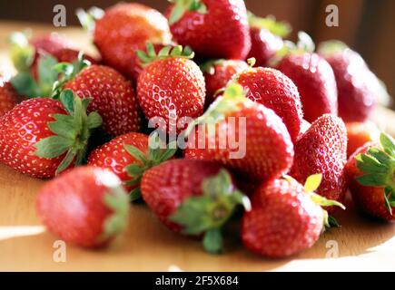 Frische Erdbeeren Stockfoto