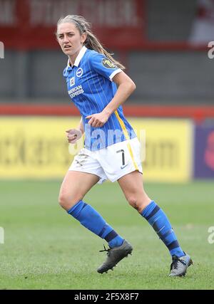 Crawley, Großbritannien. März 2021, 28th. Aileen Whelan von Brighton während des FA Women's Super League Matches zwischen Brighton & Hove Albion Women und Everton Women im People's Pension Stadium am 28th 2021. März in Crawley, Großbritannien Credit: Paul Terry Credit: Paul Terry Foto/Alamy Live News Stockfoto