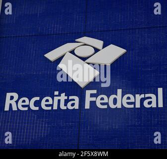 salvador, bahia, brasilien - 25. januar 2021: Sitz der Federal Revenue von Brasilien, in der Stadt Salvador. Stockfoto