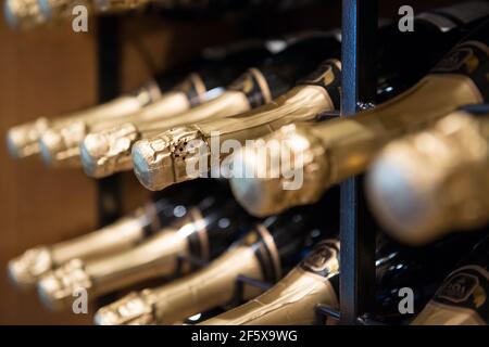 Champagner-Flaschen Stockfoto