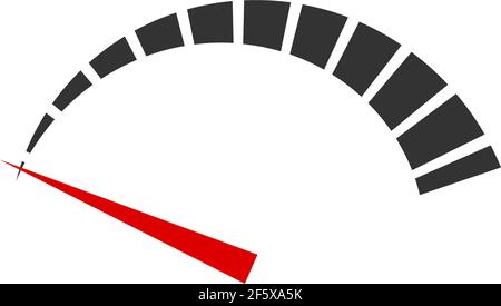 Anzeige, Vektorgrafik Messuhr. Messung, Pegel, Leistungskonzept – Stock-Vektor-Illustration, Clip-Art-Grafik Stock Vektor