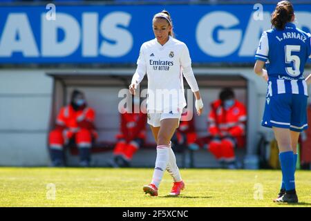 Kosovare Asllani von Real Madrid in Aktion während der Primera Division Femenina Spiel zwischen RC Deportivo La Coruna und Real Madrid Stockfoto