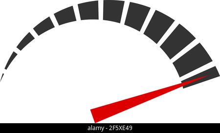 Anzeige, Vektorgrafik Messuhr. Messung, Pegel, Leistungskonzept – Stock-Vektor-Illustration, Clip-Art-Grafik Stock Vektor