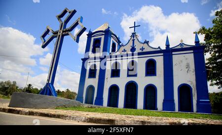 mata de sao joao, bahia / brasilien - 29. september 2020: Blick auf die Senhor do Bonfim Kirche in Mata de Sao Joao. *** Ortsüberschrift *** Stockfoto