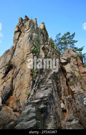 Suche skaly (Dry Rocks) in Böhmisches Paradies (Cesky Raj), Tschechien. Stockfoto