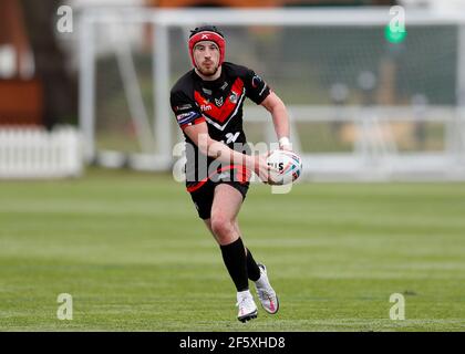 Rosslyn Park, London, Großbritannien. März 2021, 28th. Betfred Challenge Cup, Rugby League, London Broncos gegen York City Knights; Rian Horsman of London Broncos Kredit: Action Plus Sports/Alamy Live News Stockfoto