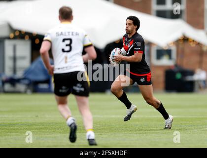 Rosslyn Park, London, Großbritannien. März 2021, 28th. Betfred Challenge Cup, Rugby League, London Broncos Versus York City Knights; Josh Walters of London Broncos Credit: Action Plus Sports/Alamy Live News Stockfoto