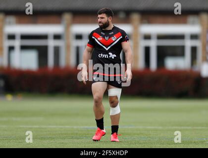 Rosslyn Park, London, Großbritannien. März 2021, 28th. Betfred Challenge Cup, Rugby League, London Broncos Versus York City Knights; Abbas Miski of London Broncos Credit: Action Plus Sports/Alamy Live News Stockfoto