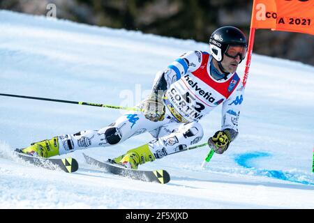 Cortina d'Ampezzo, Italien 19. Februar 2021: SIMARI BIRKNER Cristian Javier (ARG) im TELPASS FIS ALPINE WORLD SKI CHAMPIONSHI Stockfoto