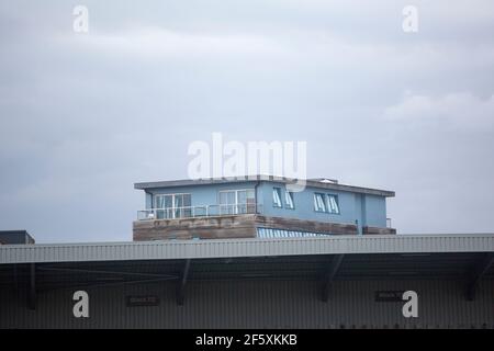 LONDON, GROSSBRITANNIEN. MÄRZ 27th Plough Lane im Rahmen des Sky Bet League 1-Spiels zwischen AFC Wimbledon und Northampton Town am Samstag, den 27th. März 2021 in der Plough Lane, Wimbledon. (Quelle: Federico Maranesi) Quelle: MI News & Sport /Alamy Live News Stockfoto