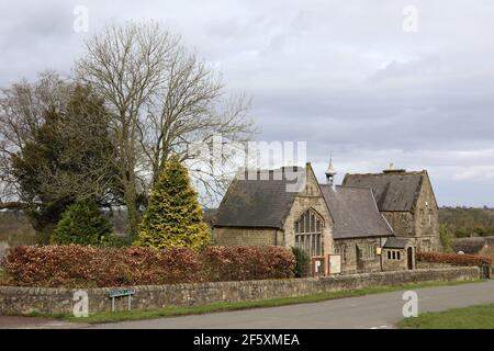 Church Lane in Brackenfield im Nordosten von Derbyshire Stockfoto
