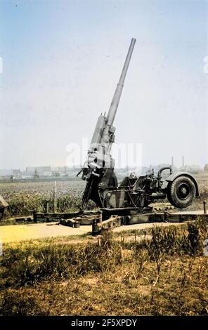 Wehrmacht Heer Luftwaffe 8,8-cm-Flak Pak Flugwehrkanone Panzerabwehrkanone Stockfoto