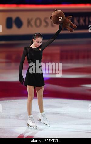 Stockholm, Schweden. März 2021, 28th. Anna SHCHERBAKOVA FSR, während der Ausstellungsgala bei der ISU World Figure Skating Championships 2021 im Ericsson Globe, am 28. März 2021 in Stockholm, Schweden. Quelle: Raniero Corbelletti/AFLO/Alamy Live News Stockfoto